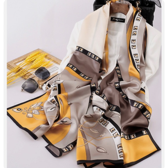 Silk Blend Scarf [68inches length] NWOT - Picture 6 of 7